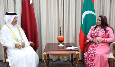 Minister of Foreign Affairs of Maldives Meets Qatar's Ambassador